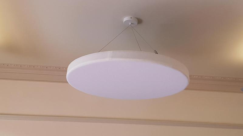 Hush Light Round Acoustic panel, seeling