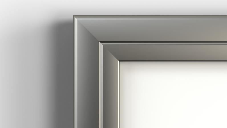 Pro Gray Whiteboard, mitred