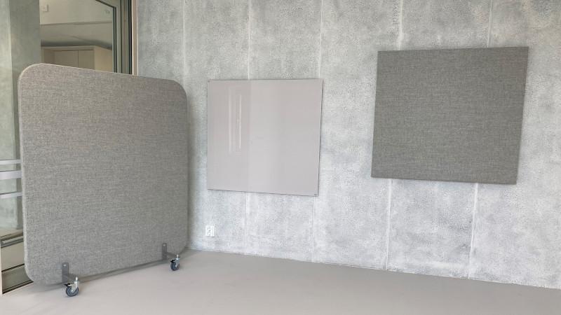 Hush Wall, glas writing board, Hush Acoustic panel