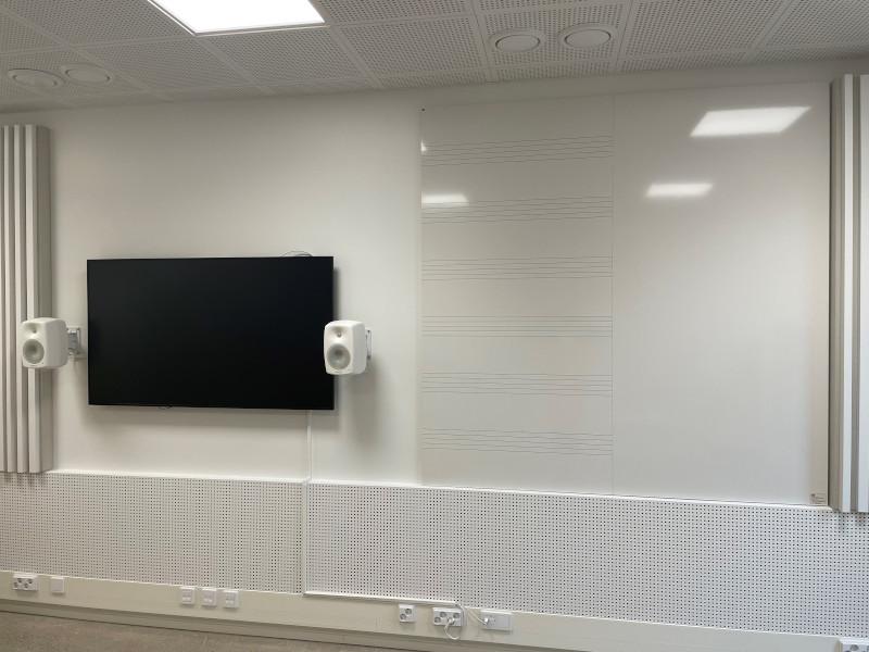 Sky Whiteboard with music lines