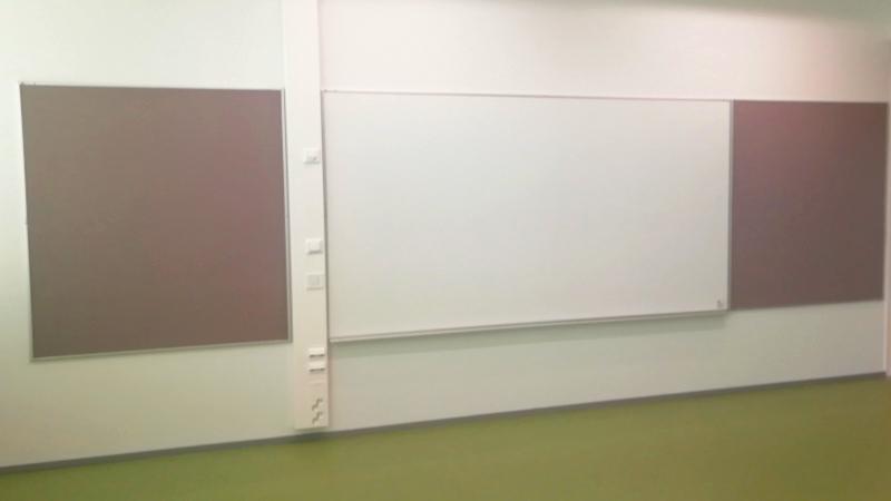Notice board, whiteboard